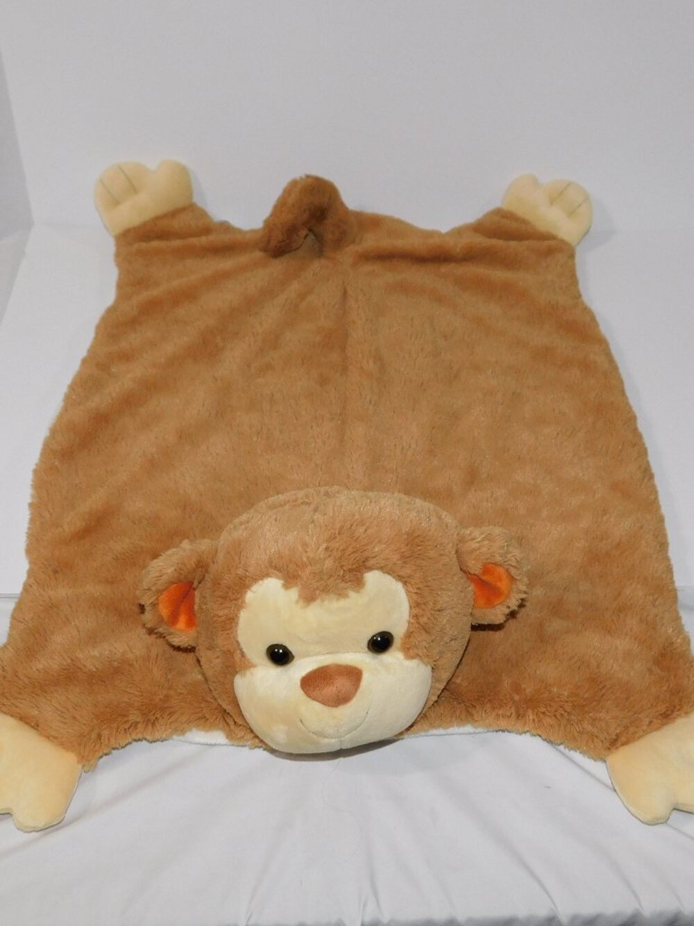 Douglas Baby Brown Tan Monkey Mat Security blanket Plush Soft Lovey Nunu 20 x 30